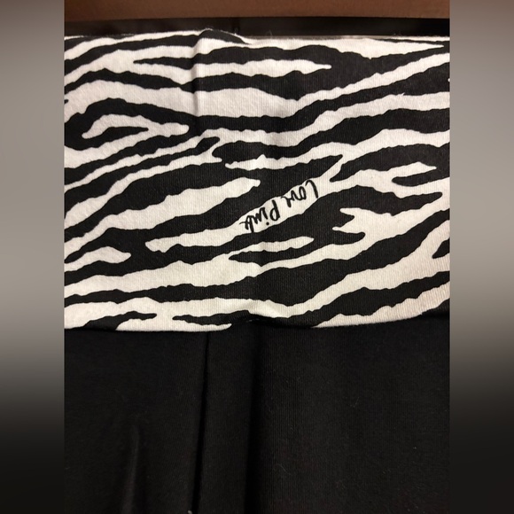 Victoria's Secret Black Leggings with Zebra and Pink Accents - Picture 5 of 5